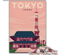 Puzzles pour Adolescents Paysage Urbain de Tokyo, Japon, à partir de 14 Ans, Jeux éducatifs, Jouets à Faire soi-même, œuvres d'art, Cadeau, 50x75cm