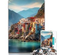Puzzles pour Adolescents, paysages de Bord de mer Italiens, Puzzles pour Adultes, 1000 pièces, avec Affiche et fiche de Questions-réponses pour Les 14 Ans, 50x75cm