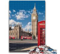 Puzzles pour Adolescents, paysages urbains de Londres et de Paris, 1 000 pièces, Jeu Stimulant, idéal comme Cadeau pour Toute la Famille (75x50cm)