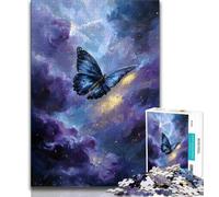 Puzzles pour Adolescents, Peinture à l'huile de Papillon, Jeu Familial Anti-Stress, défi Difficile, renforce l'amour Entre Les Couples 38x26cm