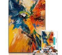 Puzzles pour Adolescents, Peinture à l'huile de Perroquet, Puzzle Adulte, décoration Murale Artistique et idée Cadeau d'anniversaire pour Amis, Bureau à Domicile (Taille 75x50cm)
