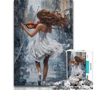 Puzzles pour Adolescents, Peinture à l'huile représentant Un Violon, Aide Le Cerveau à exercer des Jouets addictifs pour cultiver la Patience, décoration Murale (75x50cm)