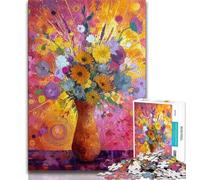 Puzzles pour Adolescents, Peinture de Fleurs dans Un Vase, Puzzle pour Adultes, décoration Murale Artistique et idée Cadeau d'anniversaire pour Amis, Bureau à Domicile (Taille 38x26cm)