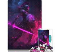 Puzzles pour Adolescents Peinture de Guerrier Spartiate Puzzles pour Adultes 1000 pièces, pour est idéal comme Cadeau pour Toute la Famille pour et 14 Ans 26x38cm