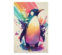 Puzzles pour Adolescents Penguin Rainbow Puzzle pour Adultes : Jeu Manuel Amusant Et Stimulant, 75x50cm/1000pcs