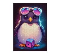 Puzzles pour Adolescents Penguin Shades and Dice Puzzles Anti-Stress, Jouets pour Se Détendre À La Maison, Cadeaux d'anniversaire Et Cadeaux Uniques 38x26cm/1000pcs