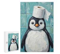 Puzzles pour Adolescents Penguin Toilet Paper Hat Puzzles pour Adultes À Monter Soi-même, Décorations Murales, Idées Cadeaux pour Toute La Famille 1000 PCS