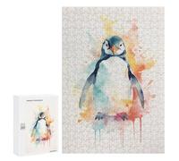 Puzzles pour Adolescents Penguin Watercolor Puzzles pour Adultes - Jeu Manuel - Niveau De Difficulté Élevé - Idée Cadeau Originale pour Un Anniversaire 300 PCS