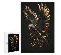 Puzzles pour Adolescents Phoenix Black Gold Puzzles pour Adultes - Jeu Manuel - Niveau De Difficulté Élevé - Idée Cadeau Originale pour Un Anniversaire 1000 PCS