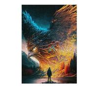 Puzzles pour Adolescents Phoenix Rising A Man Faces The Giant Bird Puzzle pour Adultes, Jeux Relaxants, Décoration Murale Idéale comme Cadeau 38x26cm/1000pcs