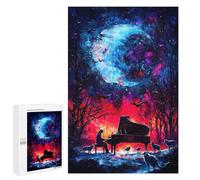 Puzzles pour Adolescents Piano Under A Cosmic Moon Puzzles pour Adultes, Jouets Anti-Stress, Difficile, Cadeau d'anniversaire, Cadeaux, 1000 PCS