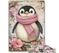 Puzzles pour Adolescents Pingouin Portant Un Foulard, défi d'intelligence cérébrale, Jouets addictifs, Cadeau d'anniversaire, Cadeaux, décoration Murale 50x75cm
