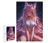 Puzzles pour Adolescents Pink Anime Fox Girl Puzzles pour Adultes À Monter Soi-même, Décorations Murales, Idées Cadeaux pour Toute La Famille 1000 PCS