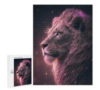 Puzzles pour Adolescents Pink Fantasy Lion Glow Puzzles pour Adultes Jeu Manuel Cadeau d'anniversaire Cadeau d'anniversaire, Cadeaux, 500 PCS