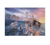 Puzzles pour Adolescents Pirate Days Puzzle pour Adultes - Jeu Manuel - Découpe De Précision - Idéal pour Un Anniversaire Ou Noël 1000pcs(38x26cm)