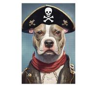 Puzzles pour Adolescents Pirate Pit Bull Puzzles pour Adultes, Jouets Anti-Stress, Décoration Murale, Cadeaux De Noël Et d'anniversaire 75x50cm/1000pcs