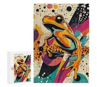 Puzzles pour Adolescents Playful Frog Pop Art Print Colorful Nature Décor, Animal Lover Gift, Retro Wall Art F... Puzzles pour Adultes Jeu Manuel Cadeau d'anniversaire Cadeau d'anniversaire, Cadeaux,