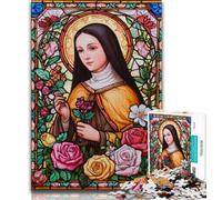 Puzzles pour Adolescents Portrait de Marie la Mère Puzzle Adulte, décoration Murale Artistique et idée Cadeau d'anniversaire pour Amis, Bureau à Domicile (Taille 75x50cm)