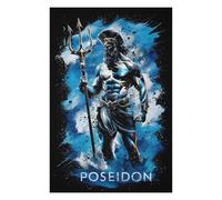 Puzzles pour Adolescents Poseidon Greek God Art Mythology Puzzles pour Adultes, Jouets Anti-Stress, Décoration Murale, Cadeaux De Noël Et d'anniversaire 75x50cm/1000pcs