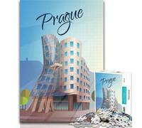 Puzzles pour Adolescents Prague 1000 pièces, Puzzle pour Adultes et Adolescents, Cadeaux Secret Santa pour Les Enfants de 14 Ans et Plus, 26x38cm