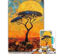 Puzzles pour Adolescents Prairies africaines 1000 pièces, Jouets éducatifs, Jeux Anti-Stress, décoration Murale 50x75cm