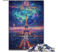 Puzzles pour Adolescents Psychédélique Eiffel, pour Les 14 Ans et Plus Chaque pièce est Unique - Jeu Amusant et Stimulant pour Toute la Famille Bon Cadeau (Taille 50x75cm)