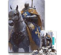 Puzzles pour Adolescents Puissant Chevalier médiéval Puzzles 1000 pièces pour Adolescents, Jeu Stimulant pour Toute la Famille pour Femmes, Cadeaux pour Hommes 26x38cm