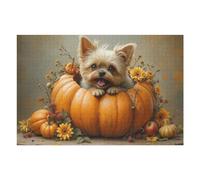Puzzles pour Adolescents Pumpkin Dog Halloween Decor Puzzle pour Adultes - Jeu Manuel - Découpe De Précision - Idéal pour Un Anniversaire Ou Noël 1000pcs(75x50cm)