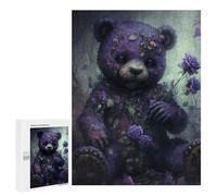 Puzzles pour Adolescents Purple Floral Bear Puzzles pour Adultes Jeu Manuel Cadeau d'anniversaire Cadeau d'anniversaire, Cadeaux, 500 PCS