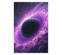 Puzzles pour Adolescents Purple Space Galaxy with Planet Puzzles pour Adultes Jeux Relaxants Cadeaux De Décoration Parfaits pour Les Amis Et La Famille 1000pcs(75x50cm)