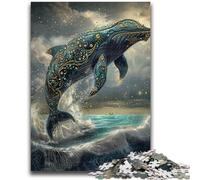 Puzzles pour Adolescents Puzzle 1000 pièces Animal Baleine Art Aide Le Cerveau à exercer Jouets addictifs pour cultiver la Patience Convient aux Couples 50x75cm