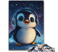 Puzzles pour Adolescents Puzzle 1000 pièces Bébé Pingouin Aide Le Cerveau à exercer Jouets addictifs pour cultiver la Patience Convient aux Couples 50x75cm