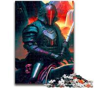 Puzzles pour Adolescents Puzzle 1000 pièces Chevauchant Un samouraï Japonais Design Dynamique et Unique Expérience de Puzzle relaxante et stimulante 26x38cm