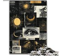 Puzzles pour Adolescents Puzzle 1000 pièces Collage Artistique de Lune, pour Les 14 Ans et Plus Décoration d'intérieur comme Cadeau pour Toute la Famille et Les Amis 50x75cm