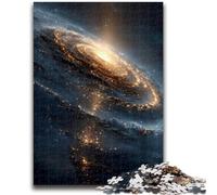 Puzzles pour Adolescents Puzzle 1000 pièces Cosmic Andromeda Soulagement du Stress Staycation Tuer Le Temps avec Affiche Assortie et Feuille de Questions 50x75cm