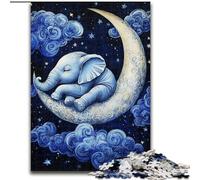 Puzzles pour Adolescents Puzzle 1000 pièces Éléphant endormi, adapté aux Personnes de 14 Ans et Plus Difficile à Terminer mais Amusant et Humoristique Superbe Cadeau (Taille 26x38cm)