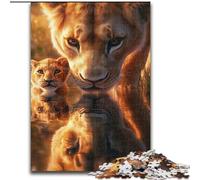 Puzzles pour Adolescents Puzzle 1000 pièces Famille de Lions africains Aidez Le Cerveau à exercer des Jouets addictifs pour cultiver la Patience Une œuvre d'art 50x75cm