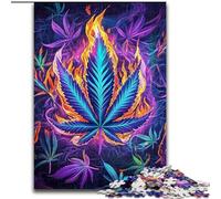 Puzzles pour Adolescents Puzzle 1000 pièces Feuilles psychédéliques Aide Le Cerveau à exercer Jouets addictifs pour cultiver la Patience Décoration Murale 26x38cm