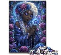 Puzzles pour Adolescents Puzzle 1000 pièces Fille Elfe mystérieuse Soulagement du Stress Séjour Tuer Le Temps avec Affiche Assortie et Feuille de Questions 26x38cm