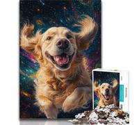 Puzzles pour Adolescents Puzzle 1000 pièces Galaxy Golden Retriever, Anti-Stress Staycation Kill Time Interaction Parent-Enfant 50x75cm