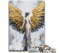 Puzzles pour Adolescents Puzzle 1000 pièces Golden Angel Anti-Stress Staycation Kill Time avec Affiche Assortie et Feuille de Questions 26x38cm