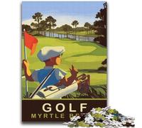Puzzles pour Adolescents Puzzle 1000 pièces Golf à Myrtle Beach Jeu Stimulant et Jeu Familial Décoration Murale Cadeaux d'anniversaire et de Noël Uniques (Taille 38x52cm)