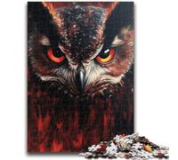 Puzzles pour Adolescents Puzzle 1000 pièces Hibou Magique Anti-Stress Staycation Tuer Le Temps avec Affiche Assortie et Feuille de Questions 50x75cm
