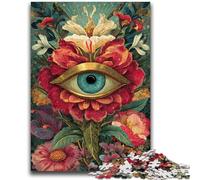 Puzzles pour Adolescents Puzzle 1000 pièces Jungle Eyes Staycation Kill Time avec pièces entièrement emboîtables de Formes aléatoires 26x38cm