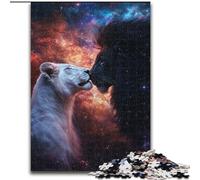 Puzzles pour Adolescents, Puzzle 1000 pièces, Lion Noir et Blanc, pour stimuler Le Cerveau, Jouets addictifs pour cultiver la Patience et améliorer la mémoire (Taille 26x38cm)