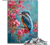 Puzzles pour Adolescents Puzzle 1000 pièces Martin-pêcheur Oiseau Jeu Stimulant et Jeu Familial Idéal comme Cadeau pour Toute la Famille 26x38cm