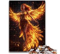 Puzzles pour Adolescents Puzzle 1000 pièces Mystérieuse Fille Phénix Aide Le Cerveau à exercer Jouets addictifs pour cultiver la Patience Convient aux Couples 50x75cm