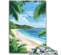 Puzzles pour Adolescents Puzzle 1000 pièces Paradis Tropical de Plage Design Vibrant et Unique Expérience de Puzzle relaxante et stimulante (Taille 38x52cm)