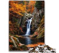Puzzles pour Adolescents Puzzle 1000 pièces Paysage de Cascade d'automne Convient aux 14 Ans et Plus Jouet intellectuel Jeu éducatif pour Anniversaire et Noël 26x38cm