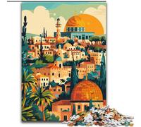 Puzzles pour Adolescents Puzzle 1000 pièces Paysage Urbain de Jérusalem Jeu Stimulant et Jeu en Famille Une œuvre d'art pour Les 14 Ans (50x75cm) 1000 pièces